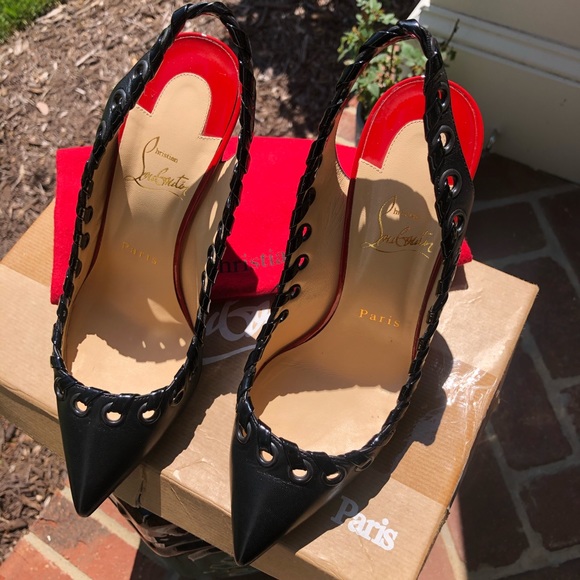 Authentic Christian Louboutin Ostri Slingback - Picture 2 of 8